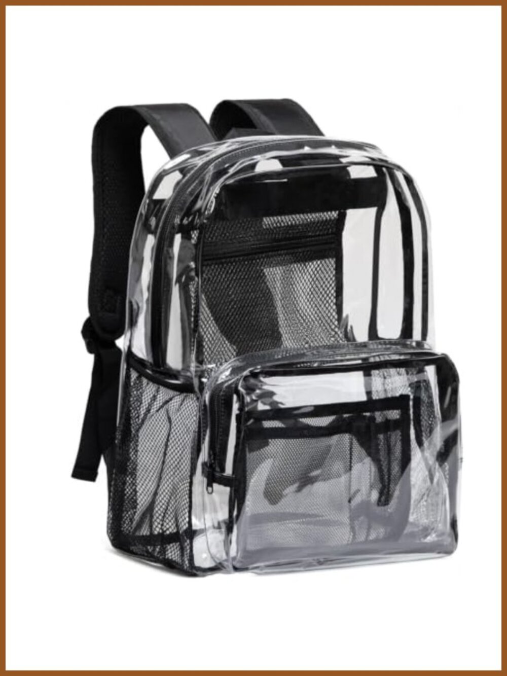 Clear Backpack Heavy Duty Transparent PVC Bookbag Large School